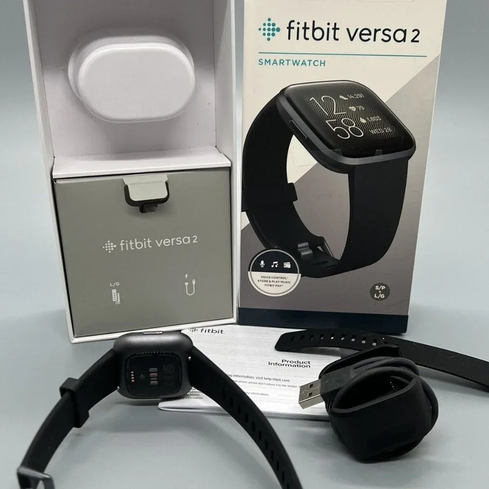 Fitbit Versa 2 Health & Fitness Smartwatch (FB507BKBK)